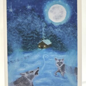 Coyotes Under the Moon Card 5″ x 7″